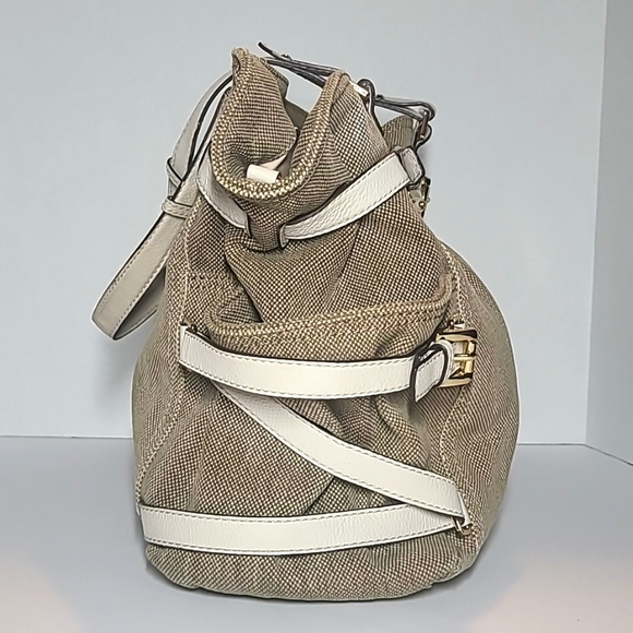 Michael Kors Gansevoort Satchel canvas with white trim - Picture 3 of 15